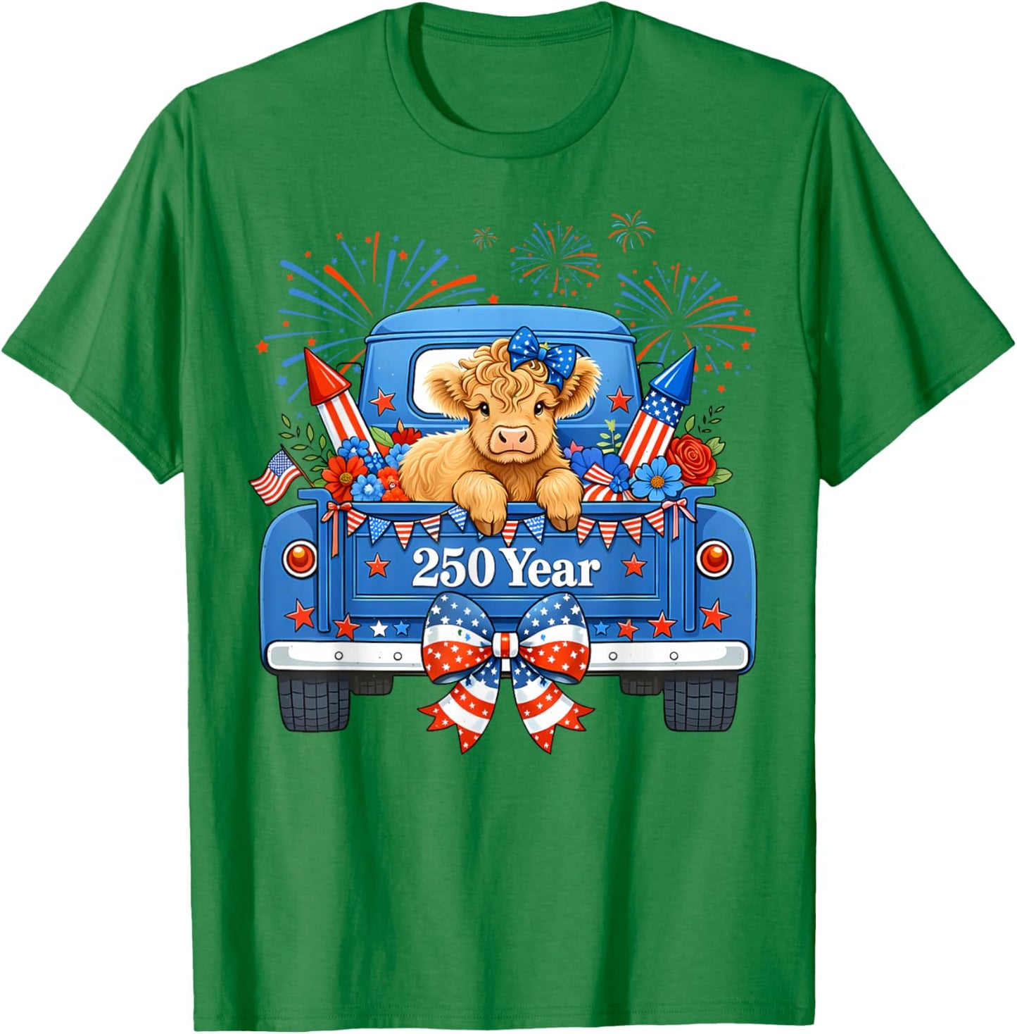 USA 250th Birthday 1776 2026 Women Adult 4th of July T-Shirt - T-Shirt | Irish Green