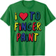 Valentines Day I Love to Finger Paint Matching Couples Men T-Shirt - T-Shirt | Irish Green