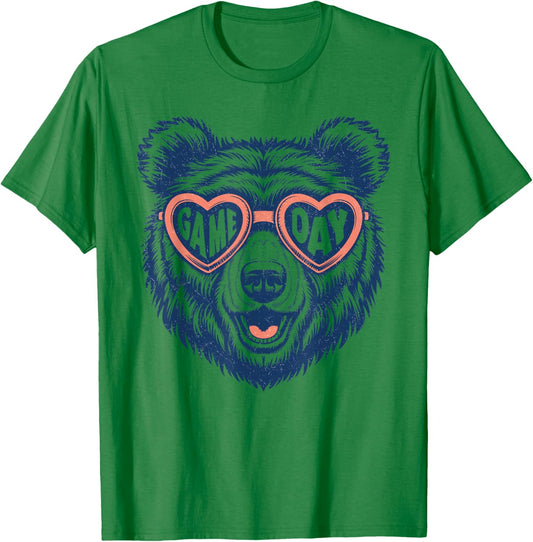 Funny Game Day Bear T-Shirt - T-Shirt | Irish Green