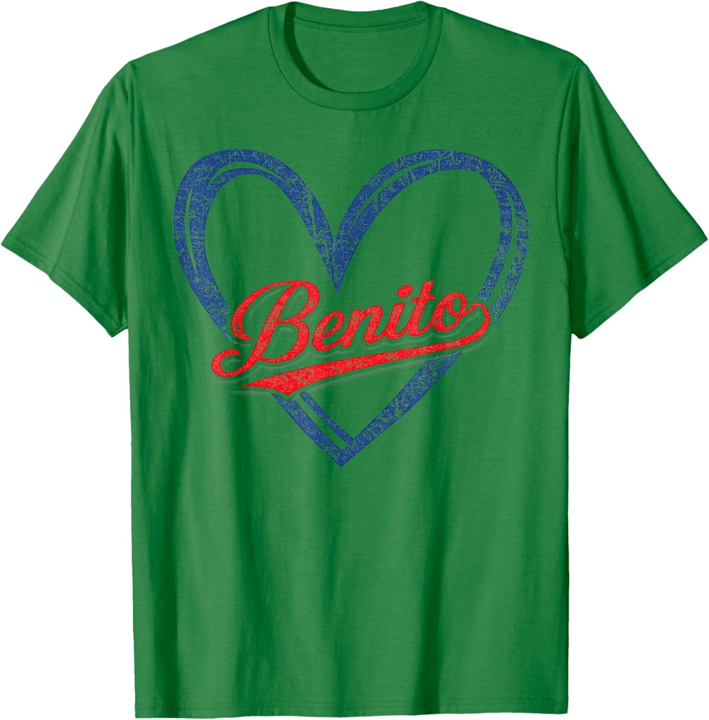 Vintage Benito High School Spirit Go Benito Love T-Shirt - T-Shirt | Irish Green
