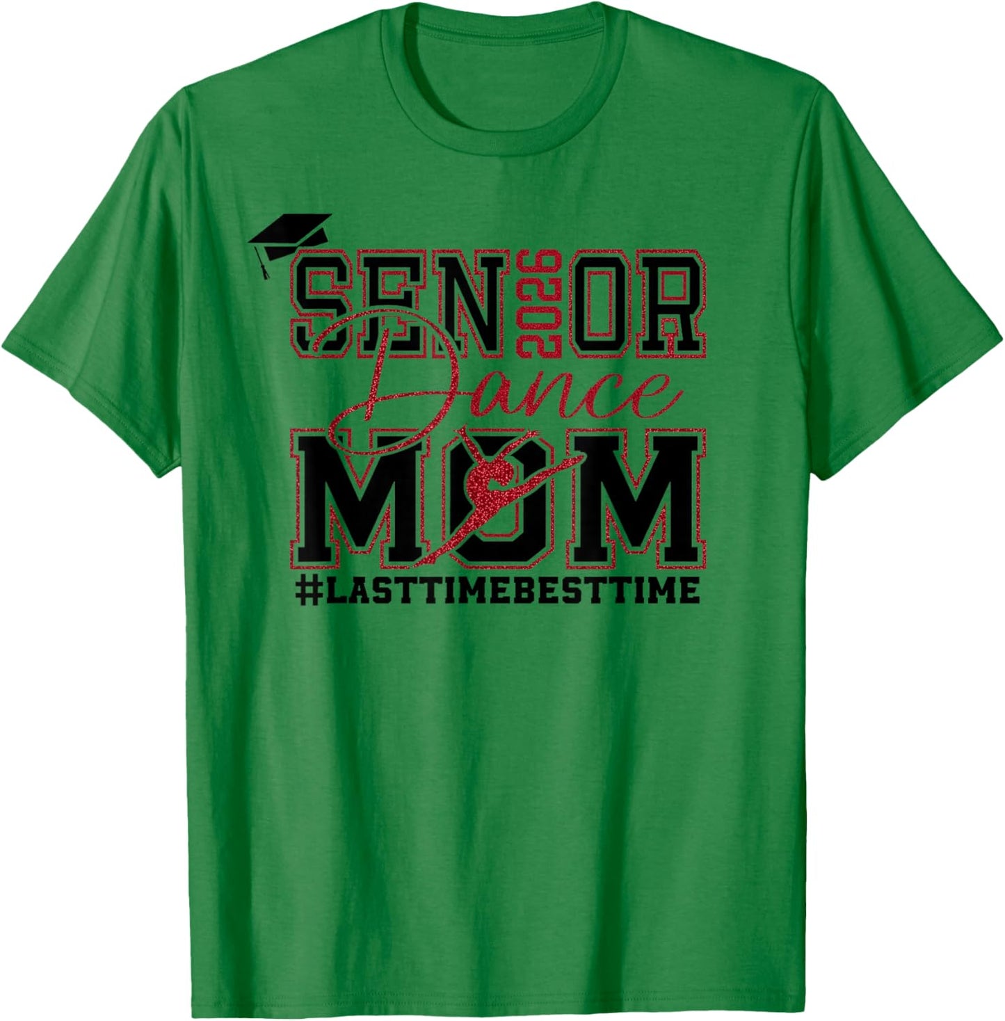 Retro Dance Senior Mom 2026 Dancing Senior Mom Class of 2026 T-Shirt - T-Shirt | Irish Green