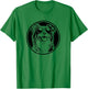 Round Black Logo Blue Merle Australian Shepherd Lover T-Shirt - T-Shirt | Irish Green