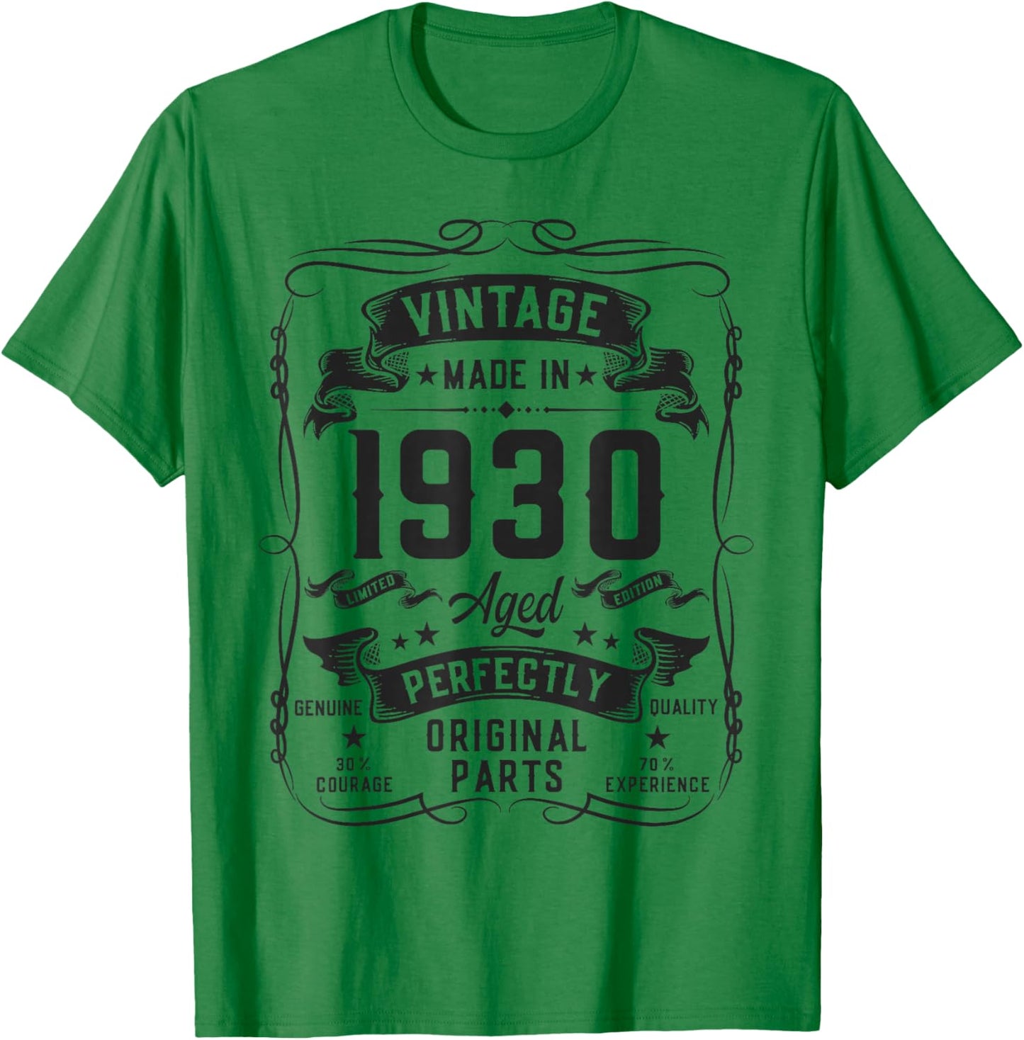 Vintage 1930 96yr 96th Birthday Gifts 96 Years Old T-Shirt - T-Shirt | Irish Green