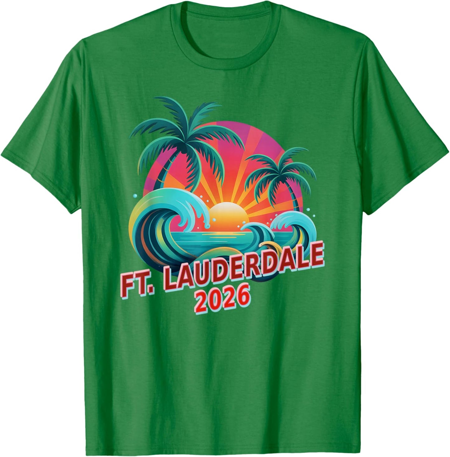 All Girls FT Fort Lauderdale 2026 Moms Vacation Swim Trip T-Shirt - T-Shirt | Irish Green