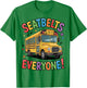 School Bus Driver Seatbelts Yellow Bus T-Shirt - T-Shirt | Irish Green
