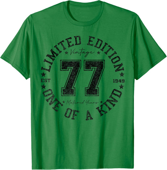 77 Year Old Gifts Vintage 1949 Limited Edition 77th Birthday T-Shirt - T-Shirt | Irish Green