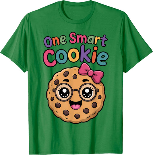 One Smart Cookie Funny Chocolate Chip Cookie T-Shirt - T-Shirt | Irish Green