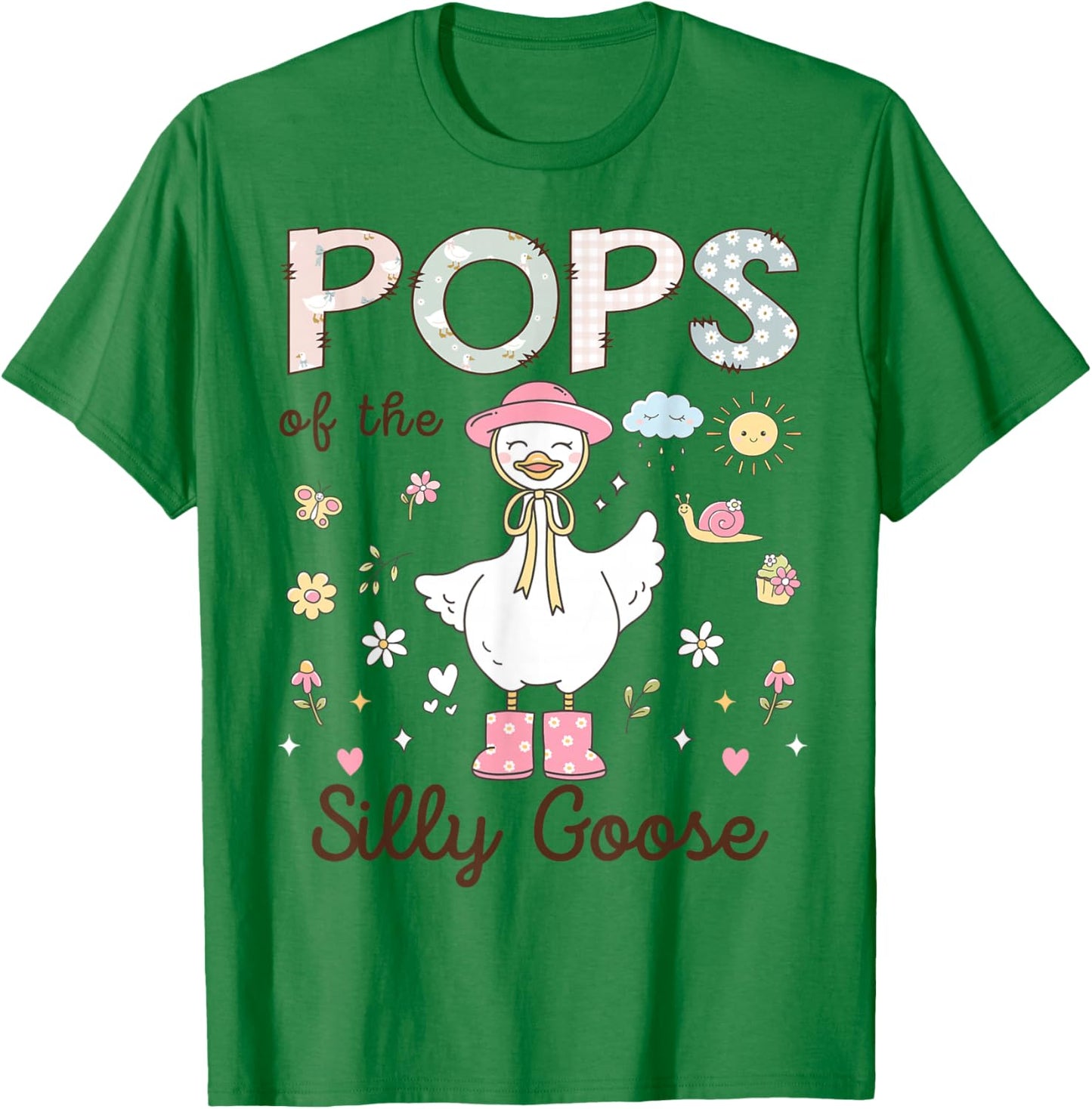 Pops of The Silly Goose First Birthday Girl Family T-Shirt - T-Shirt | Irish Green
