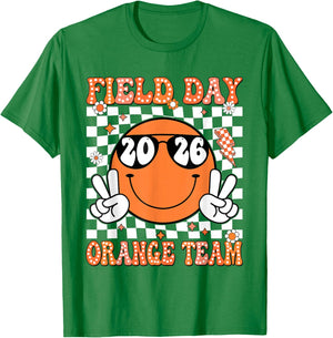 Field Day Orange Team Funny for Teacher Kids Field Day Games T-Shirt - T-Shirt | Irish Green