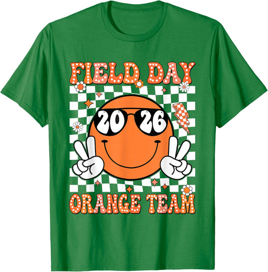 Field Day Orange Team Funny for Teacher Kids Field Day Games T-Shirt - T-Shirt | Irish Green