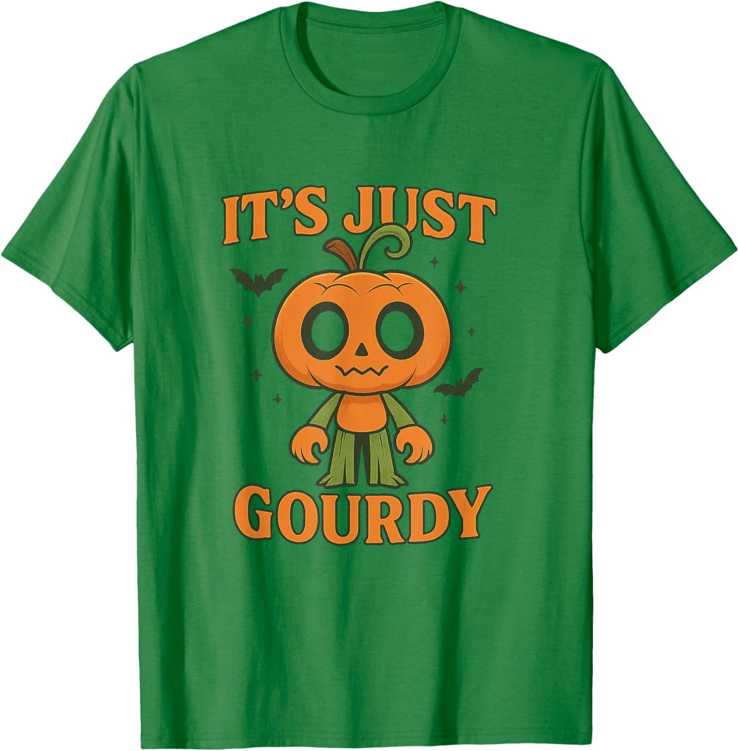 Funny Gourdy Holloway Spooky Halloween Pumpkin T-Shirt - T-Shirt | Irish Green