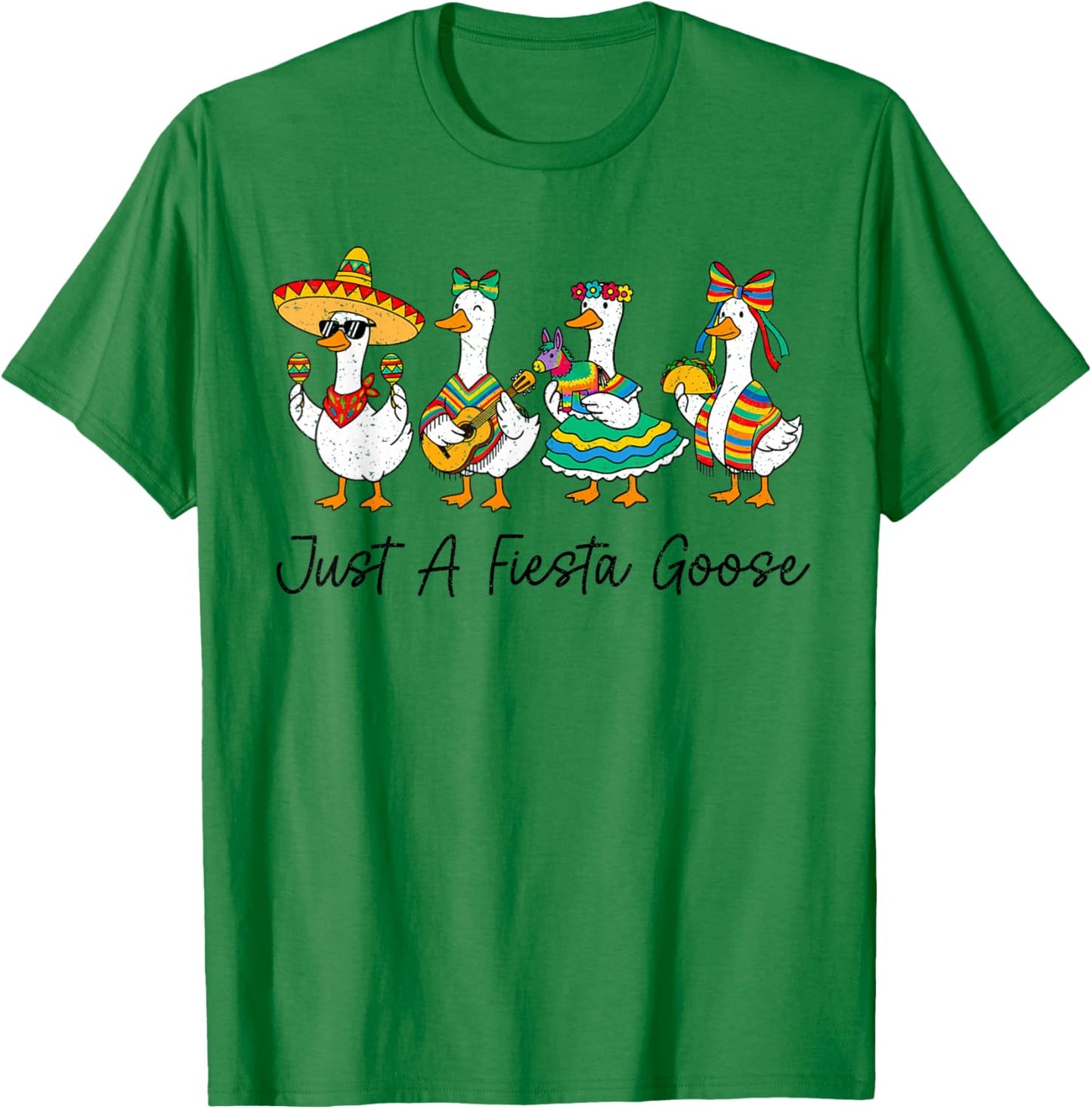 Funny Fiesta Goose Cinco De Mayo Fiesta Mexican 5 De Mayo T-Shirt - T-Shirt | Irish Green