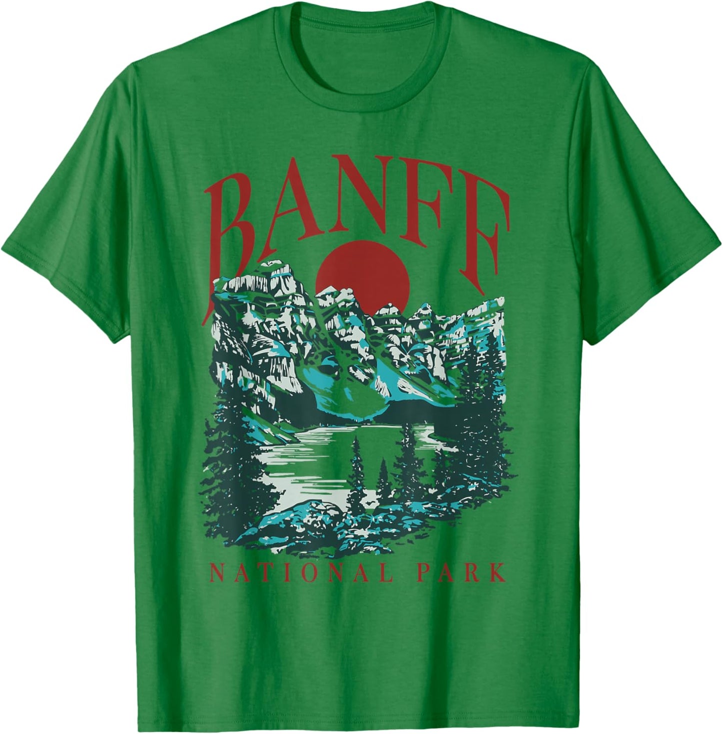 Banff National Park Canada Vintage Inspired T-Shirt - T-Shirt | Irish Green