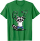 67 Meme Funny Raccoon 6 7 Six Seven 6-7 T-Shirt - T-Shirt | Irish Green