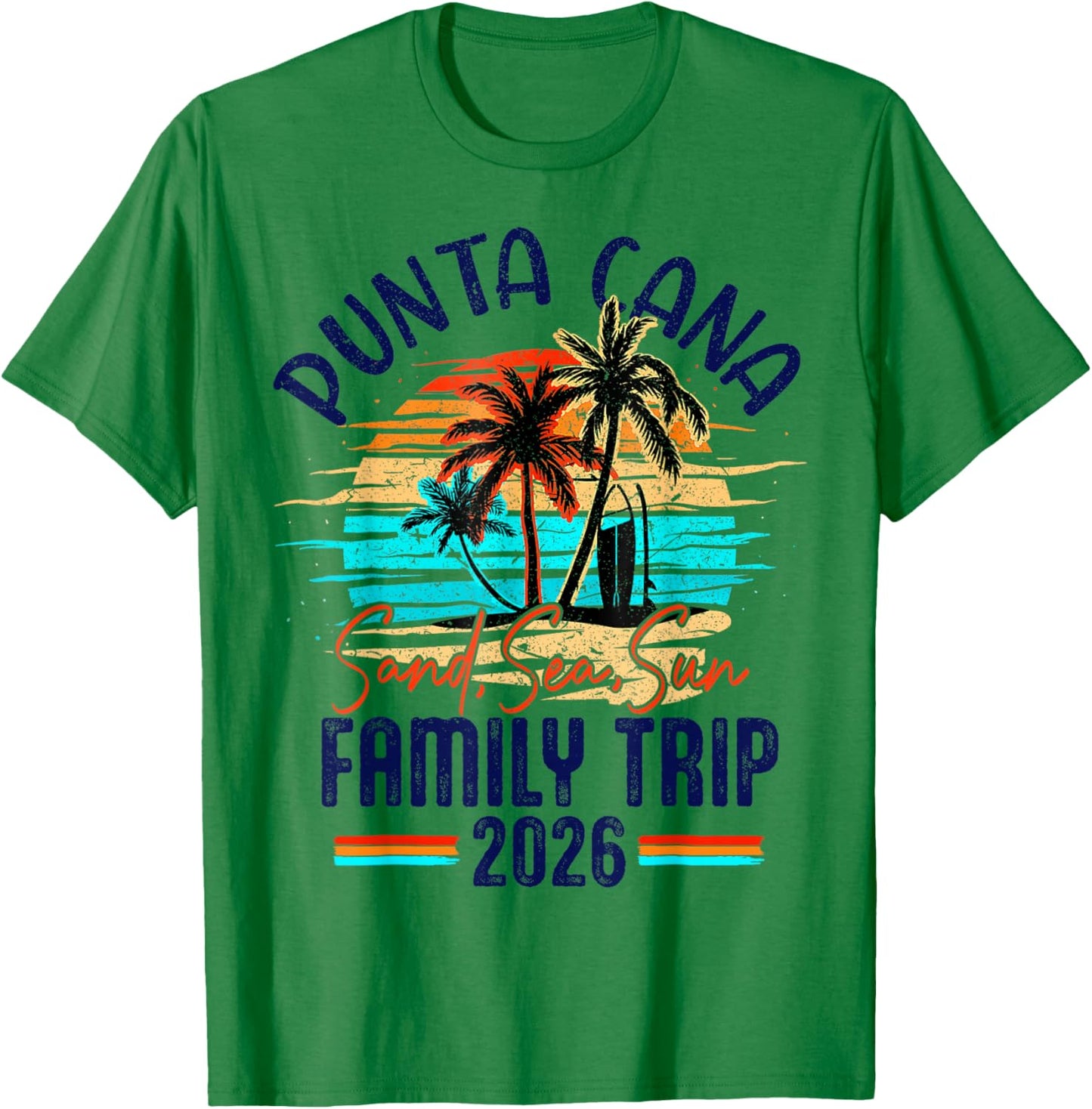 Family Punta Cana Vacation 2026 Summer Vacation Matching T-Shirt - T-Shirt | Irish Green
