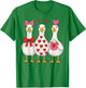Valentine Goose Cute Heart Love Trio T-Shirt - T-Shirt | Irish Green
