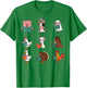 Cute Farm Animals Reading Books Fall Library or Classroom T-Shirt - T-Shirt | Irish Green