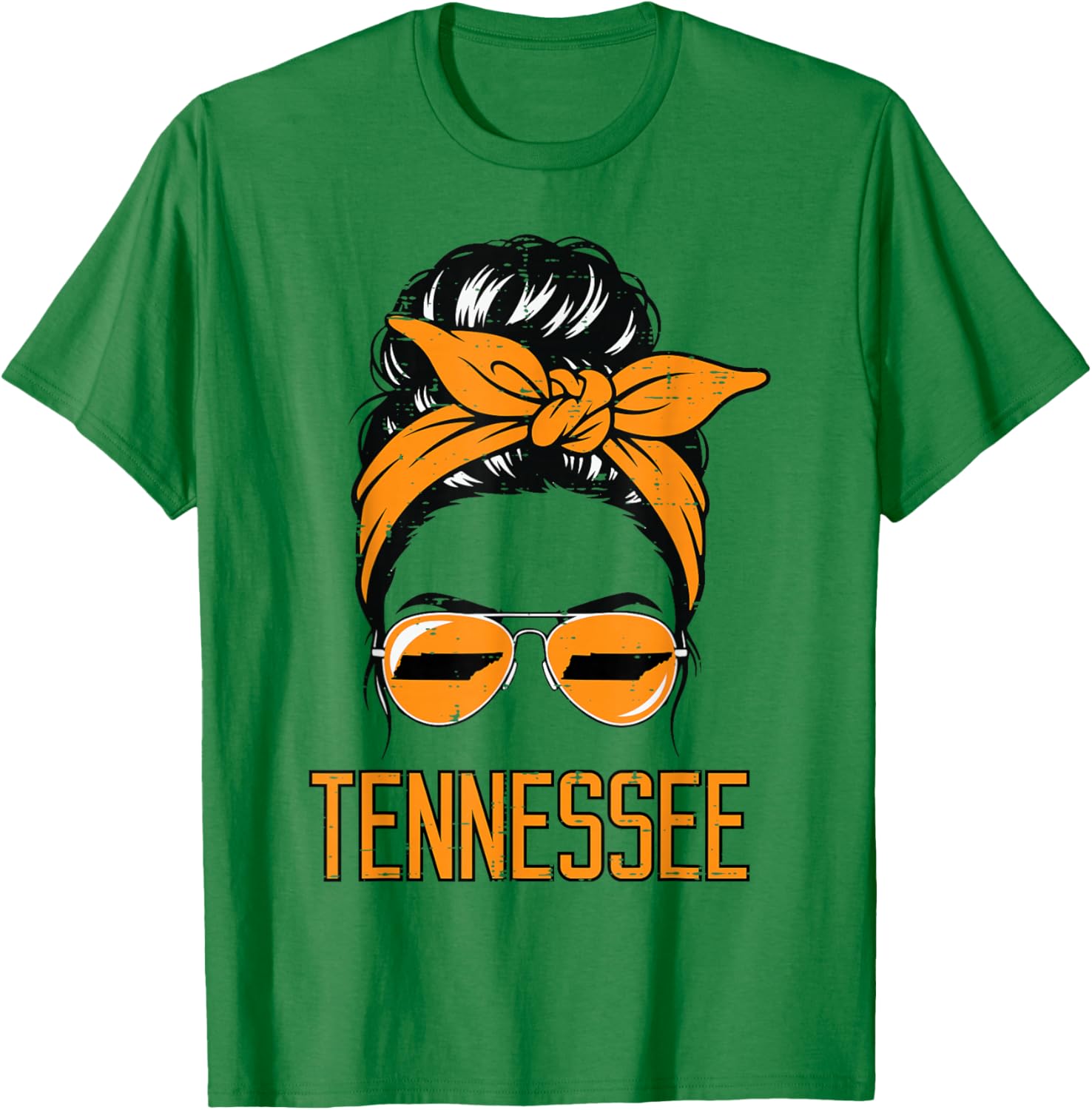 Tennessee Hairbun Women Youth Teen Girls T-Shirt - T-Shirt | Irish Green