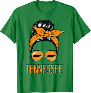 Tennessee Hairbun Women Youth Teen Girls T-Shirt - T-Shirt | Irish Green