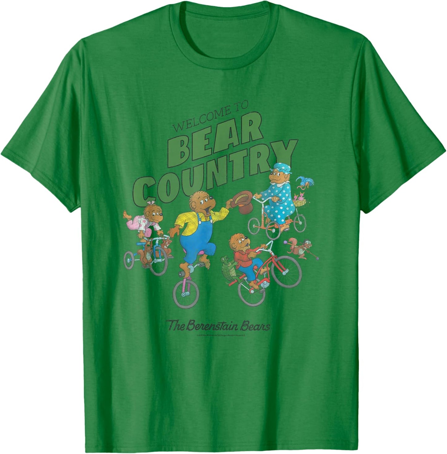 The Berenstain Bears Welcome to Bear Country Vintage Book T-Shirt - T-Shirt | Irish Green