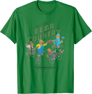 The Berenstain Bears Welcome to Bear Country Vintage Book T-Shirt - T-Shirt | Irish Green