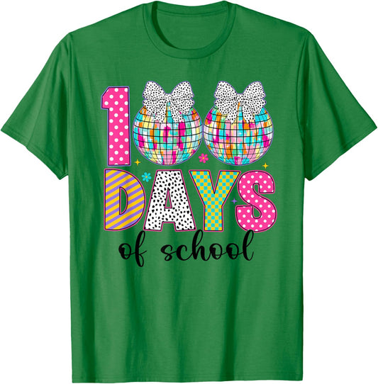 100 Days of School Girls Kids 100 Days Smarter 100th Day T-Shirt - T-Shirt | Irish Green