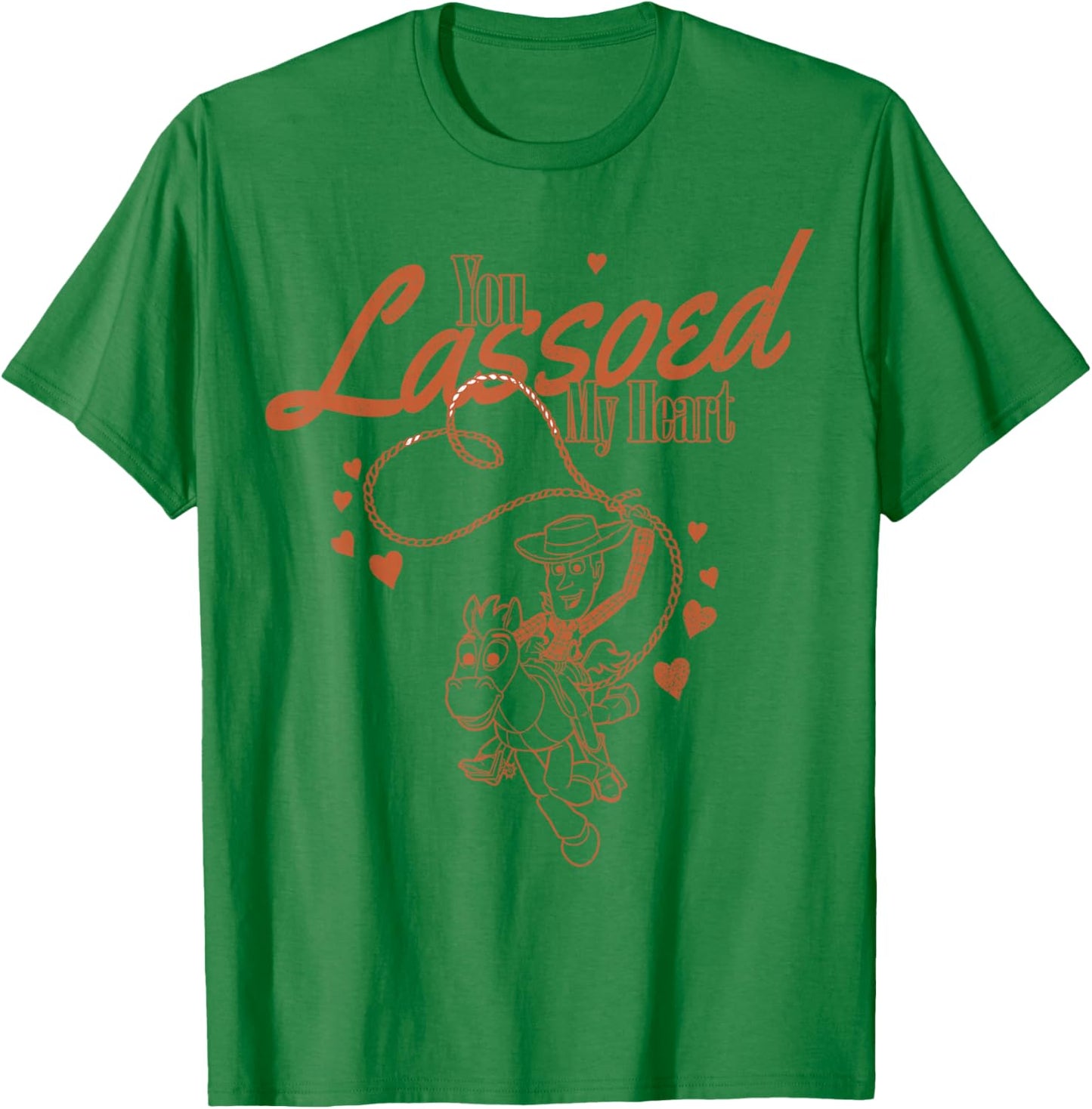 Disney Pixar Toy Story 4 Valentines Day You Lassoed My Heart T-Shirt - T-Shirt | Irish Green