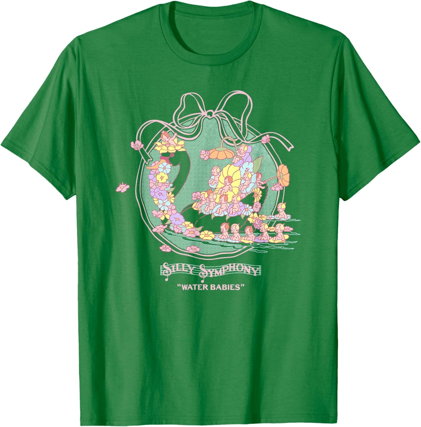 Disney Silly Symphonies Water Babies Coquette Portrait T-Shirt - T-Shirt | Irish Green