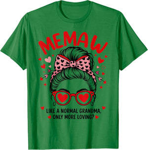 Memaw Valentine Quote for Loving Grandma with Cute Bow T-Shirt - T-Shirt | Irish Green