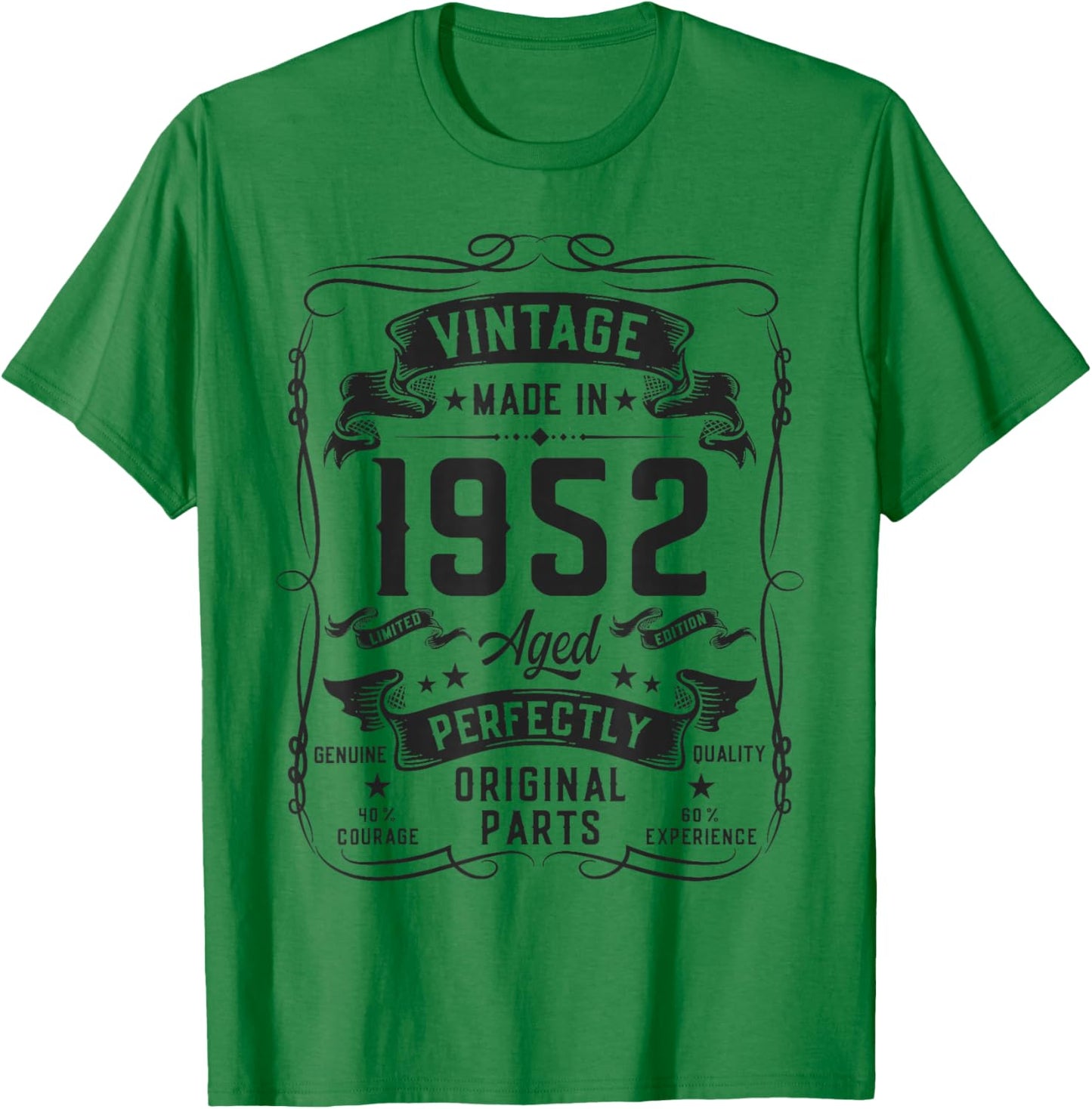 Vintage 1952 74yr 74th Birthday Gifts 74 Years Old T-Shirt - T-Shirt | Irish Green