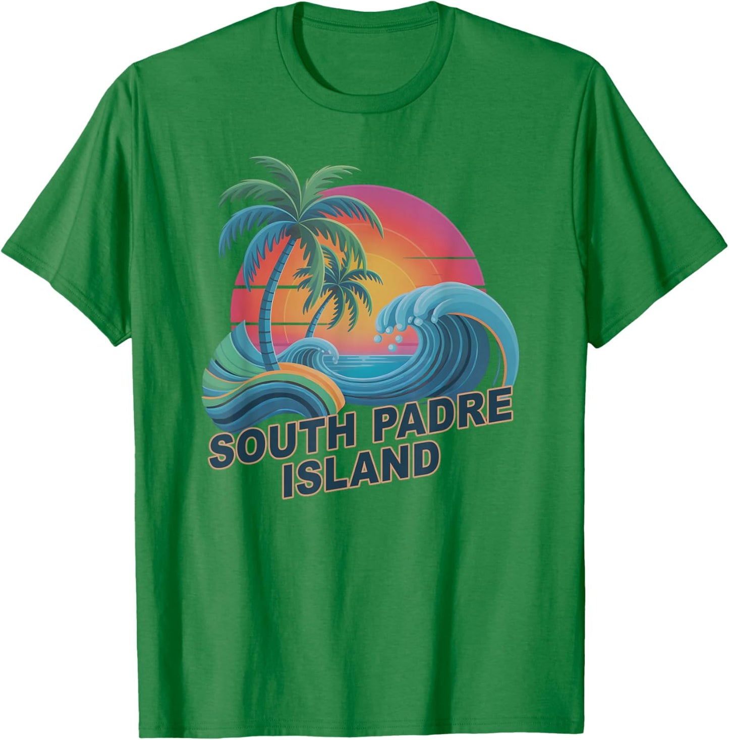 Cute South Padre Island Vacation Surfer Trip Family All T-Shirt - T-Shirt | Irish Green