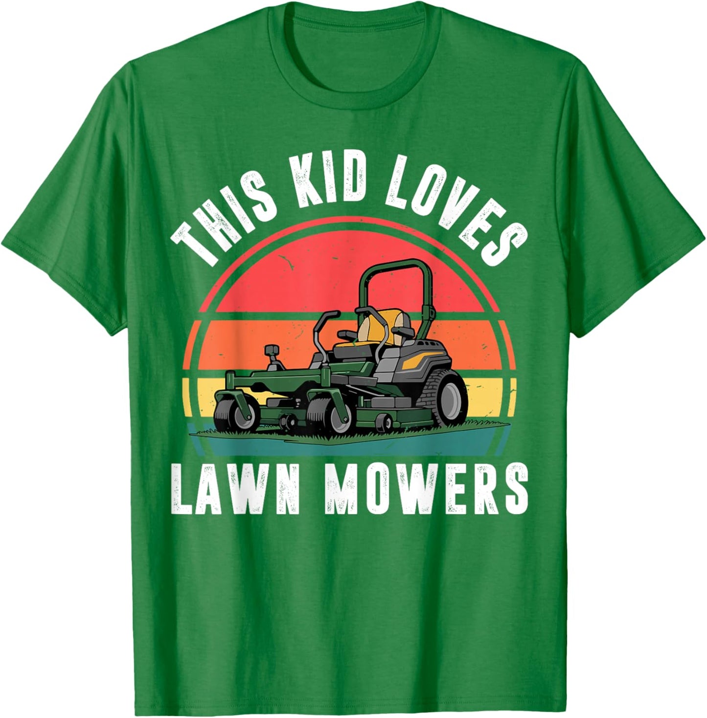 This Kid Loves Lawn Mower Zero Turn Toddler Boy Funny Mowing T-Shirt - T-Shirt | Irish Green
