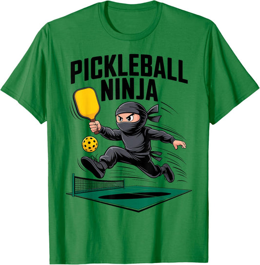 Funny Pickleball Ninja Dink Squad Pickleball Court Joke T-Shirt - T-Shirt | Irish Green
