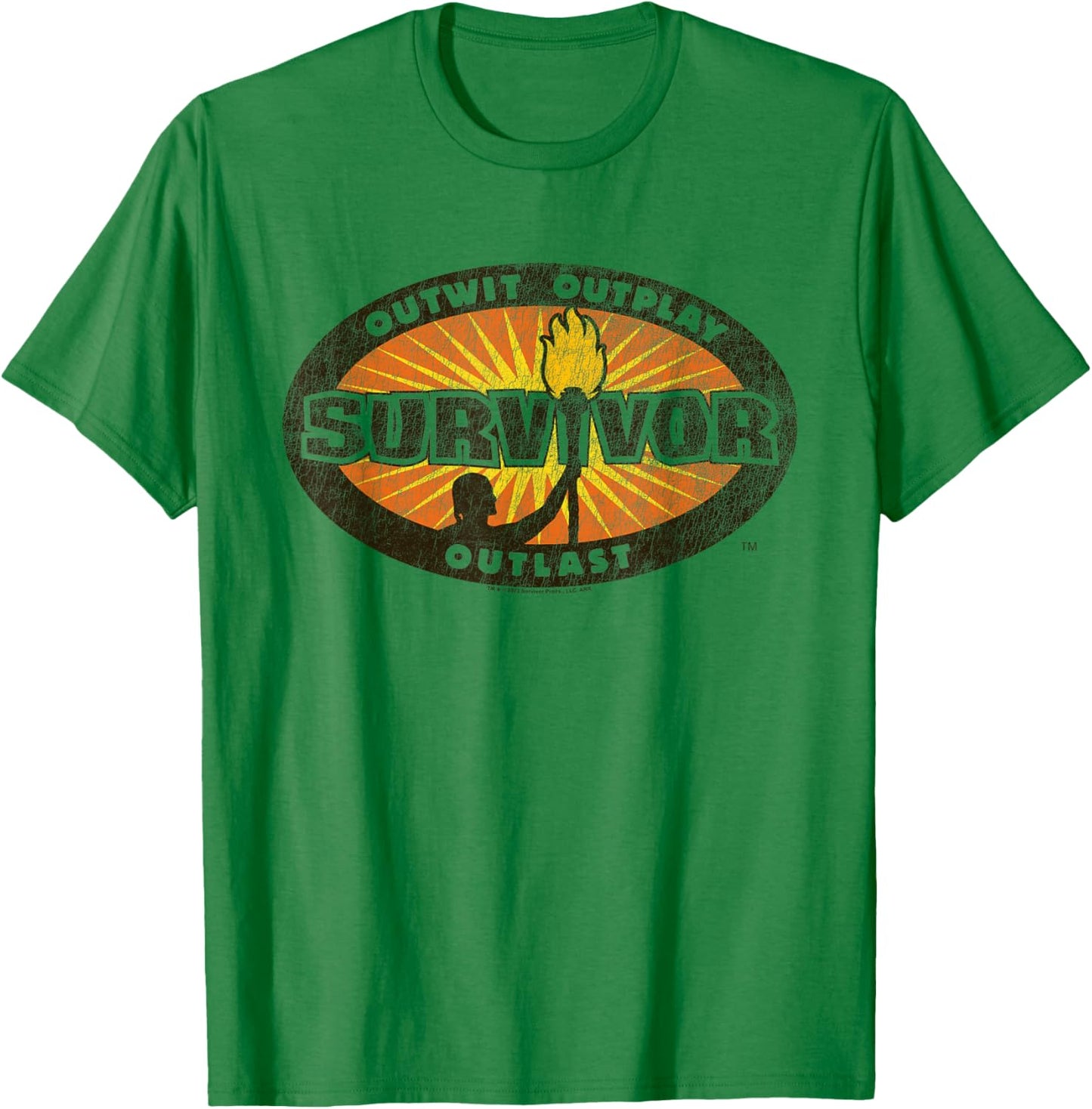 Survivor Vintage Distressed Logo Competition Reality TV T-Shirt - T-Shirt | Irish Green