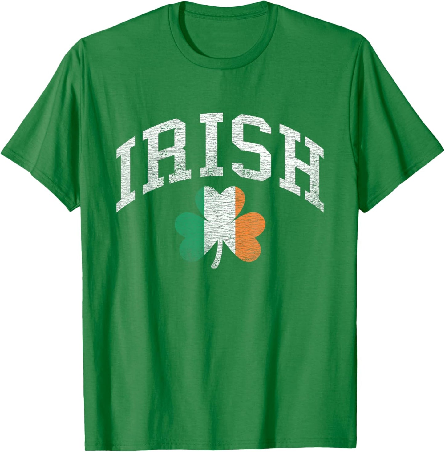 Irish Flag of Ireland Shamrock Distressed T-Shirt - T-Shirt | Irish Green