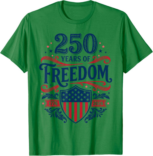 Retro 250 Years American 1776 2026 250th USA Years Men Women T-Shirt - T-Shirt | Irish Green