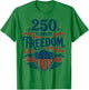 Retro 250 Years American 1776 2026 250th USA Years Men Women T-Shirt - T-Shirt | Irish Green