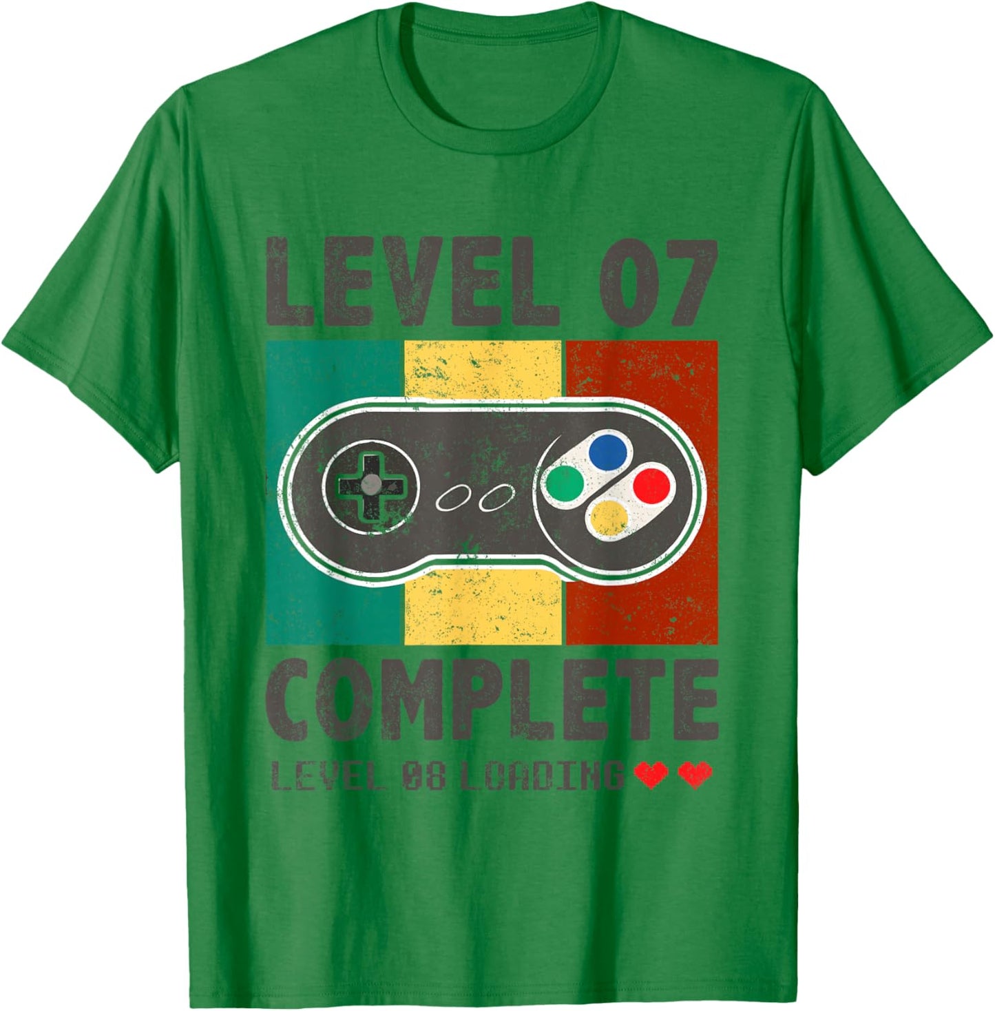 7th Wedding Anniversary 7 Years Retro Level 7 Complete T-Shirt - T-Shirt | Irish Green