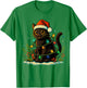 Black Cat Christmas Tree Lights Shirt, Cat Meowy Christmas T-Shirt - T-Shirt | Irish Green