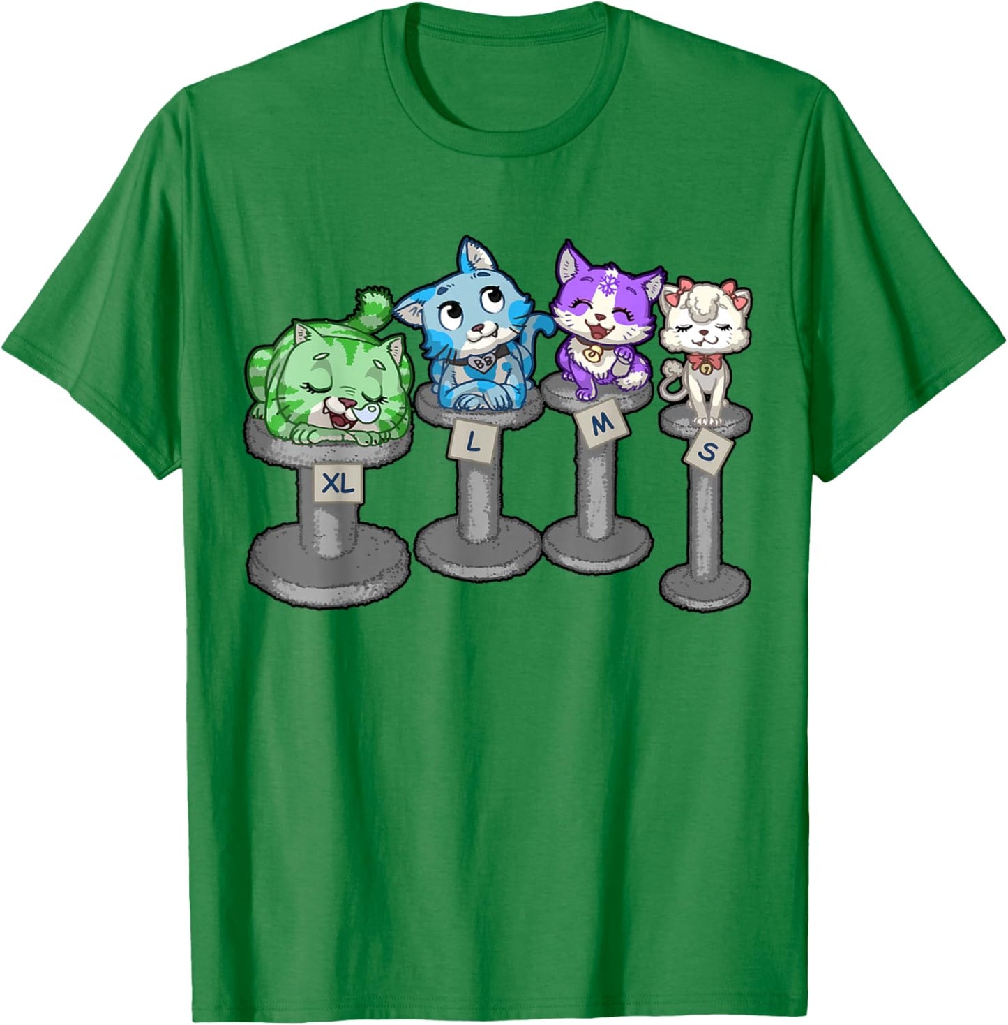 cat Cats Kitty Kitties Kitten Cute Adorable T-Shirt - T-Shirt | Irish Green