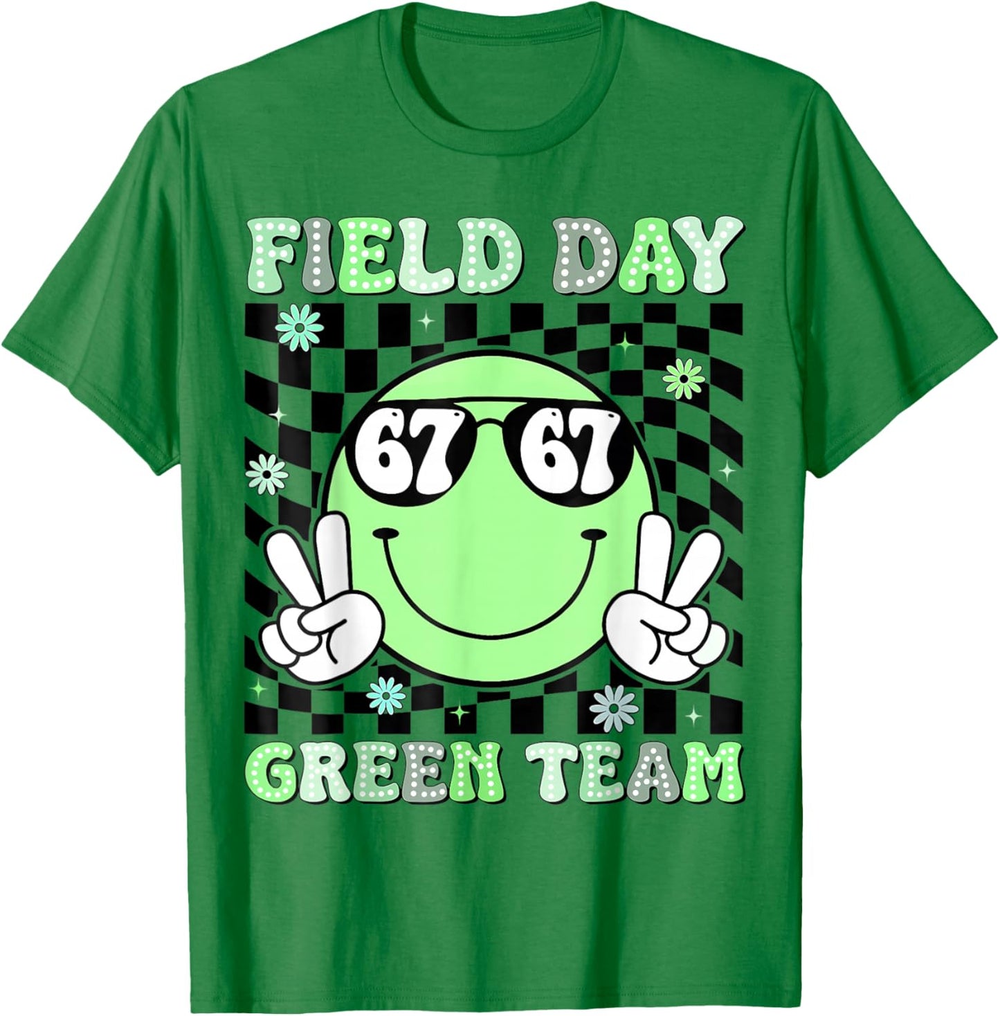 Field Day 67 Green Team Funny for Teacher Kids Field Day T-Shirt - T-Shirt | Irish Green
