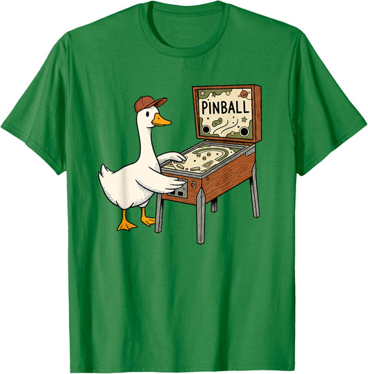 Pinball Silly Goose Pinball Wizard Pinball Lover Arcade Game T-Shirt - T-Shirt | Irish Green