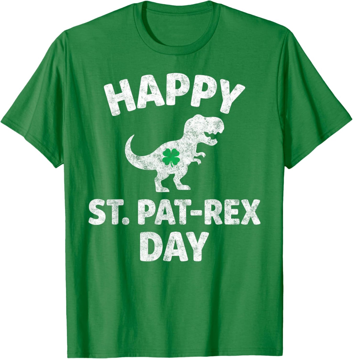 St.Patrick's T-Rex Dinosaur Shamrock Happy St. Pat-Rex Day T-Shirt - T-Shirt | Irish Green