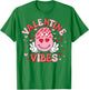 Valentine Vibes Funny Happy Smile Face Heart Girl Women Kid T-Shirt - T-Shirt | Irish Green