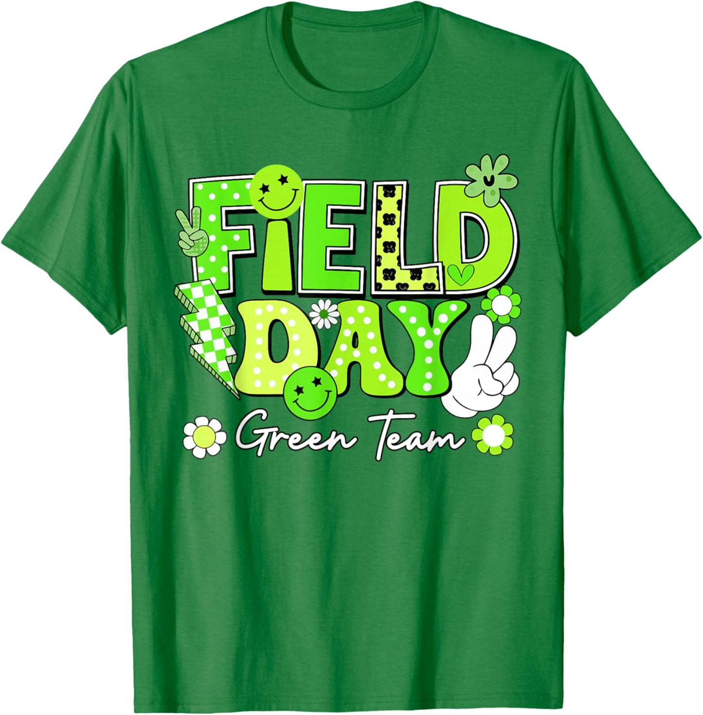 Field Day Green Team Funny for Teacher Kids Field Day Games T-Shirt - T-Shirt | Irish Green