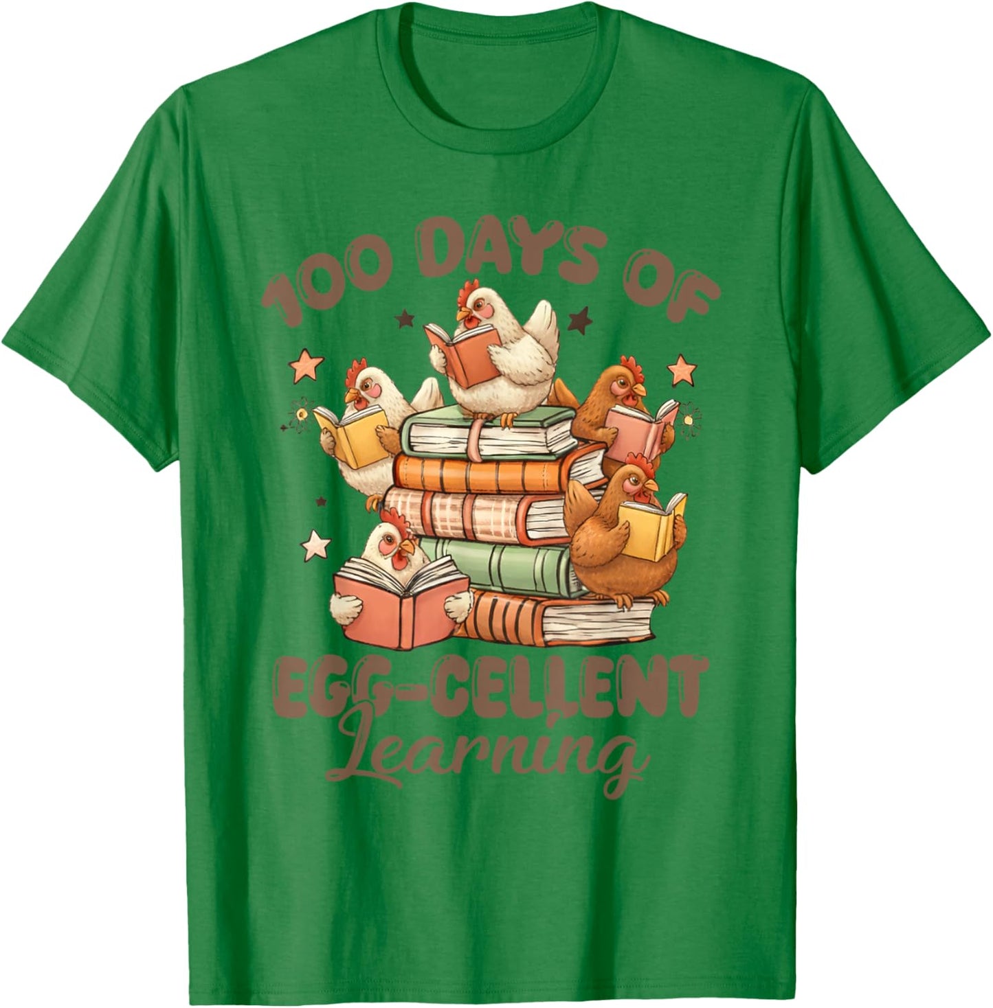 100 Days Egg-stra Smarter Teacher Kids 100th Day of School T-Shirt - T-Shirt | Irish Green