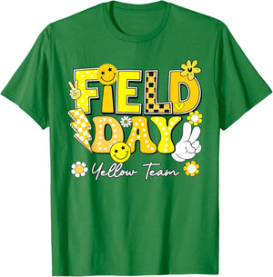 Field Day Yellow Team Funny for Teacher Kids Field Day Games T-Shirt - T-Shirt | Irish Green