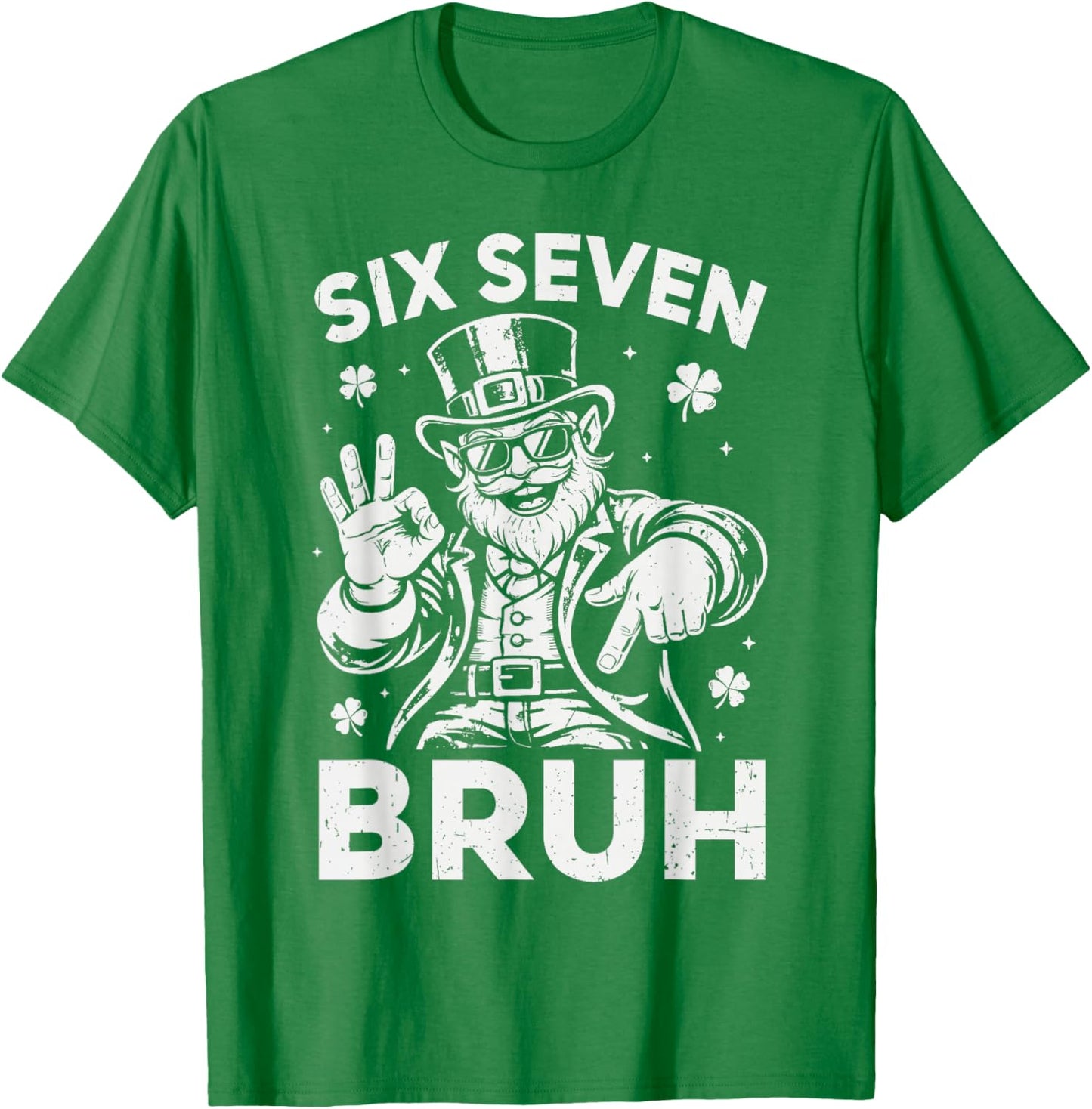 Bruh 67 St. Patrick's Day Leprechaun Six Seven 6 7 Boys Kids T-Shirt - T-Shirt | Irish Green