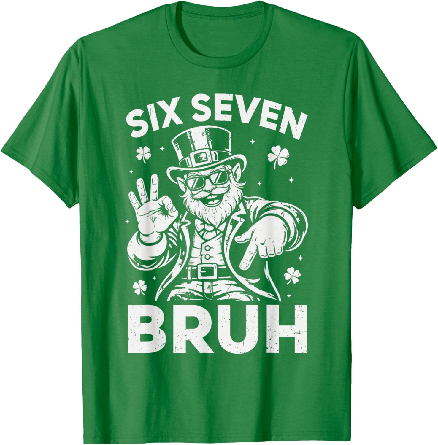 Bruh 67 St. Patrick's Day Leprechaun Six Seven 6 7 Boys Kids T-Shirt - T-Shirt | Irish Green