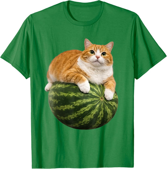 Funny Cat Watermelon Cats Meme Lover T-Shirt - T-Shirt | Irish Green